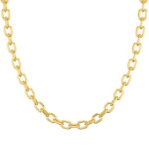Tewiky Gold Paperclip Chain Necklace for Women