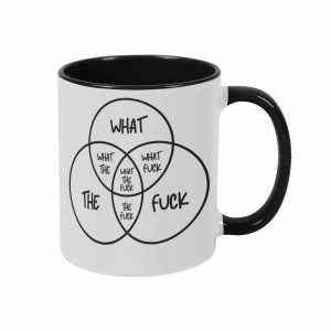 Venn Diagram Humor Coffee Mug 11oz 15oz Funny Linguistic Logic Printed Graphic Ceramic Cup Durable Ergonomic Handle Daily Morning Beverage Office Workspace Home Coffee Break Best Gag Gift Idea